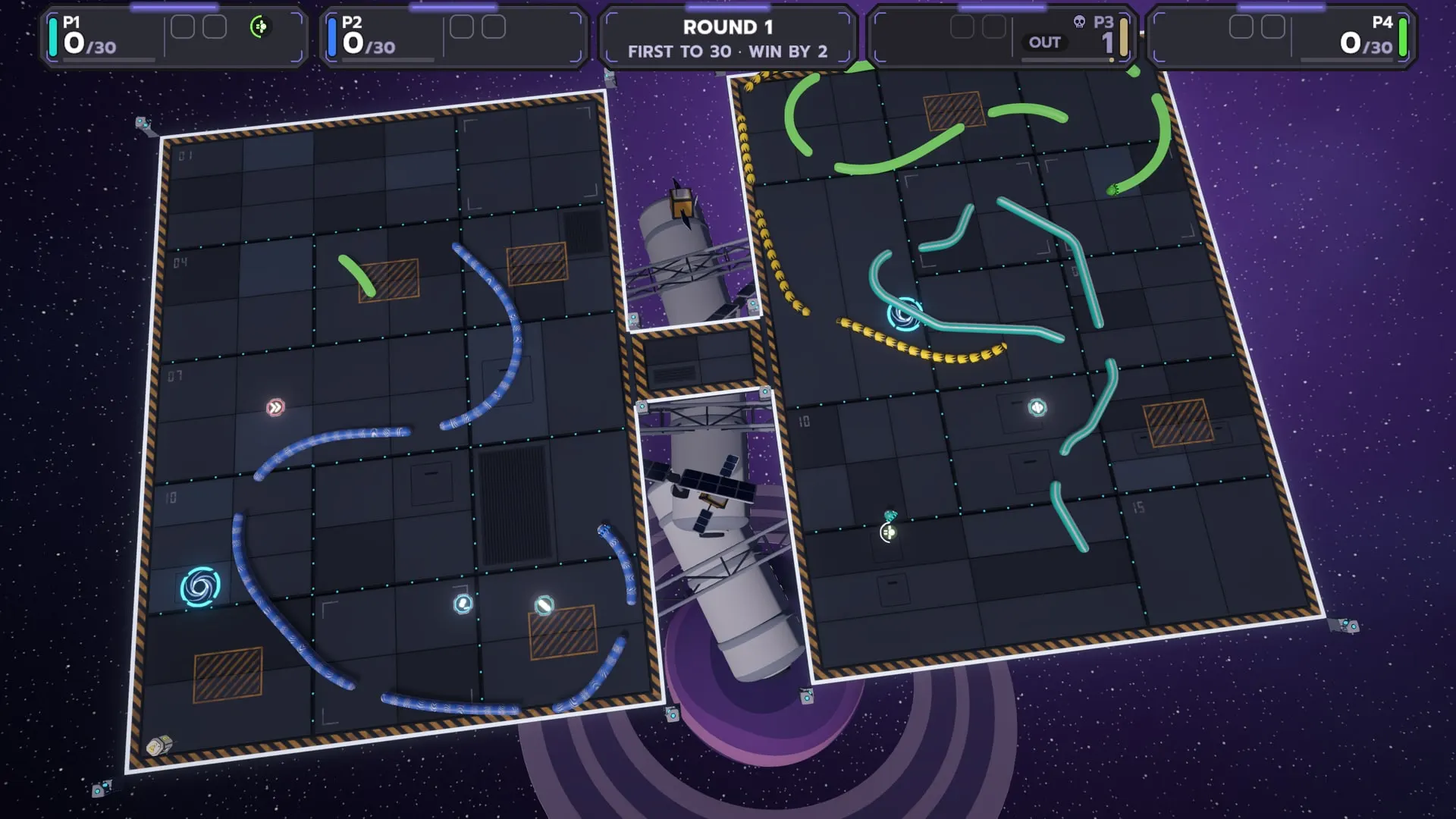 Two platforms adrift in space on Relay Station